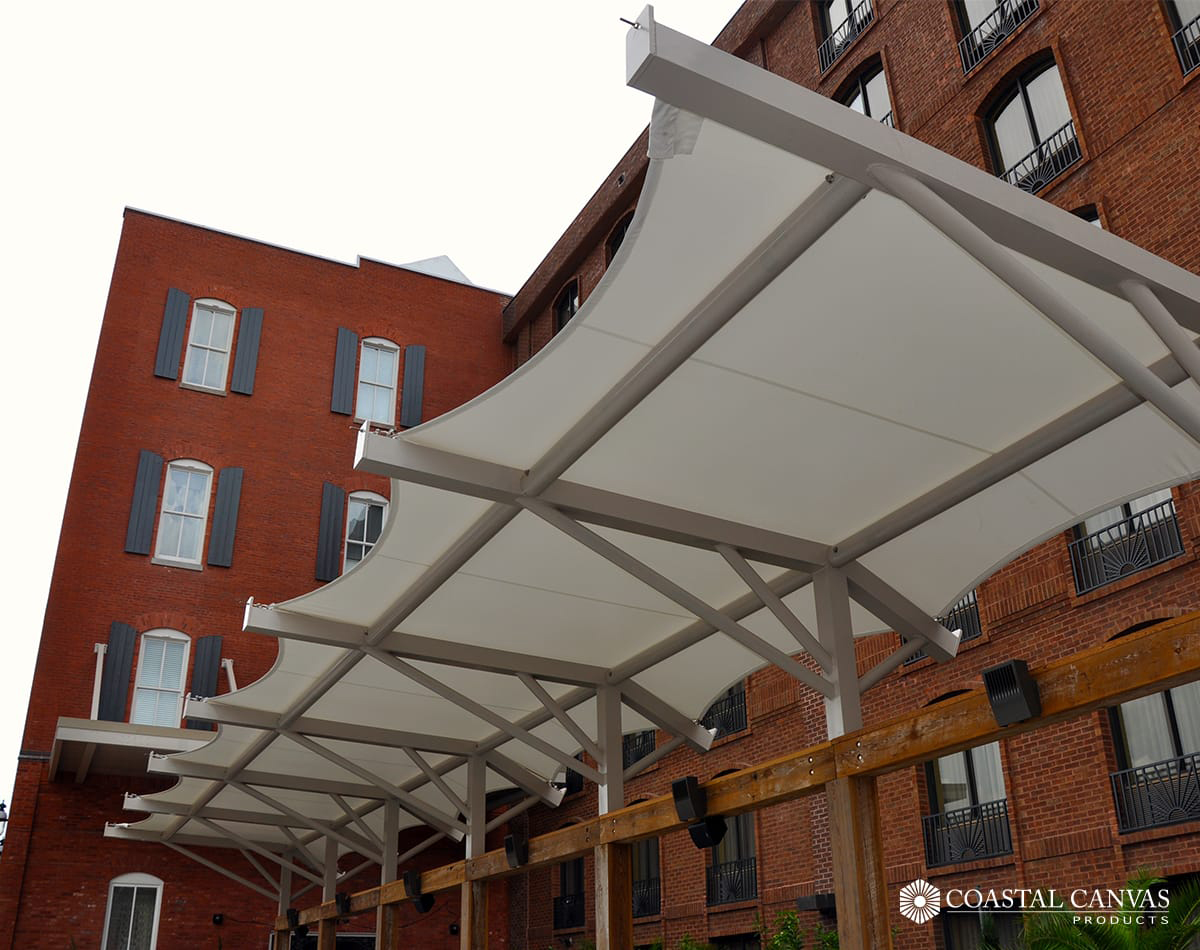 commercial pooler metal canopy