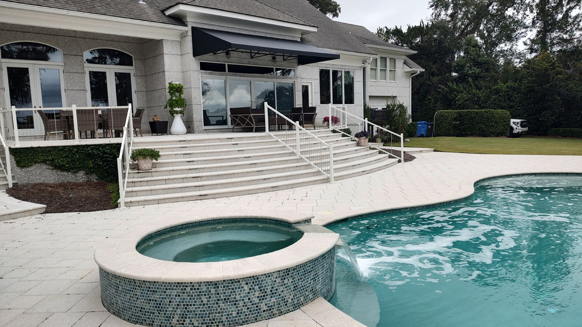 residential hilton head island retractable awning