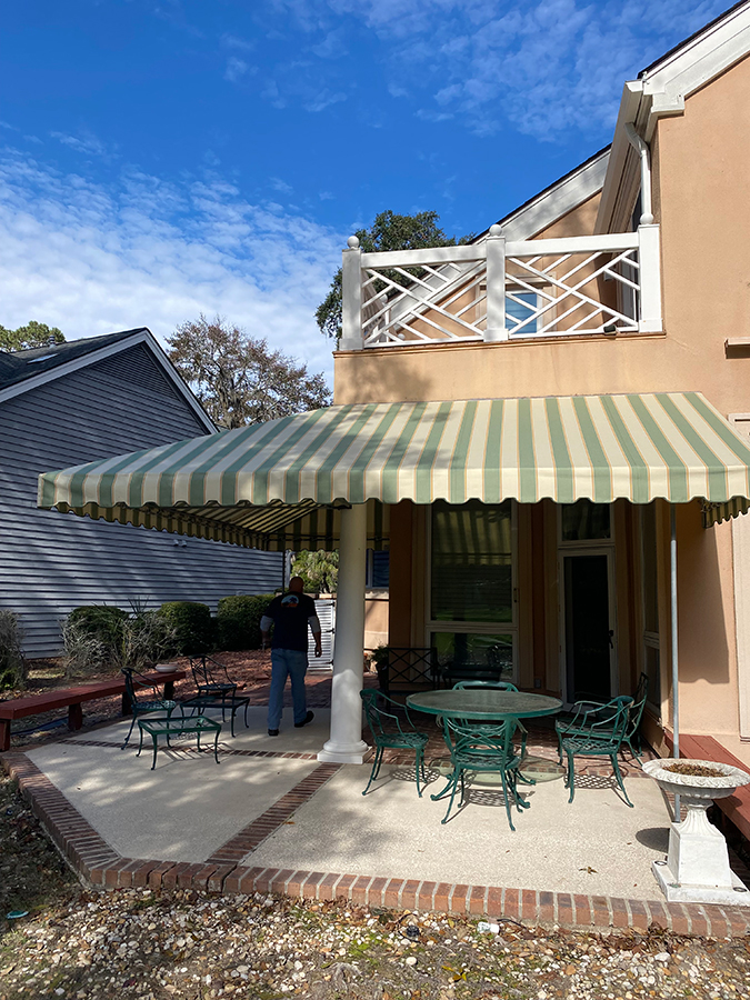 residential hilton head island retractable awnings