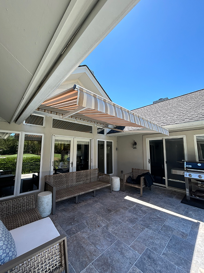 coastal canvas residential retractable awnings hilton head island south carolina